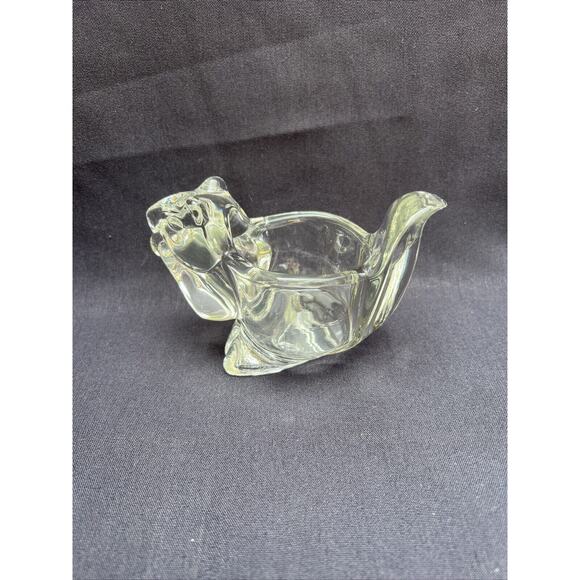 Vintage AVON Clear Glass Squirrel Votive/Candle Holder - Picture 9 of 9